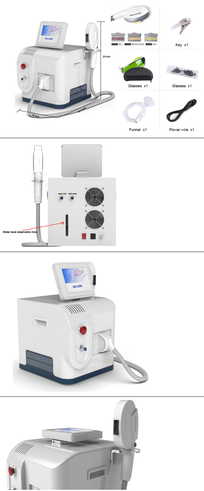 IPL hair removal machine